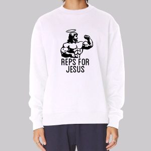 Reps for Jesus Christ Religion Fitness Gym Sweatshirt