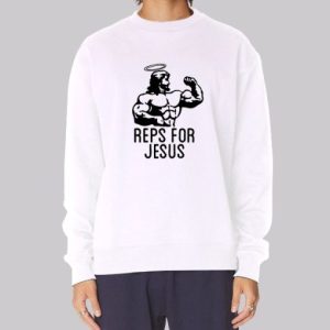 Reps for Jesus Christ Religion Fitness Gym Sweatshirt 3 Reps for Jesus Christ Religion Fitness Gym Sweatshirt 4