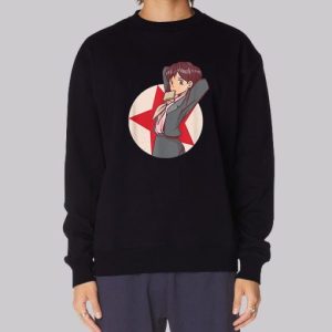 Retro Girl Socialist Communist Anime Sweatshirt 3 Retro Girl Socialist Communist Anime Sweatshirt 4