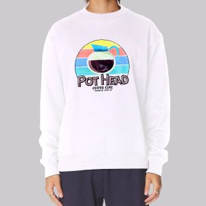 Retro Graphic Pot Head Coffee Sweatshirt