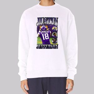 Retro Minnesota Vikings Justin Jefferson Sweatshirt