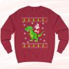 Santa Riding Dinosaur T-Rex Christmas Sweatshirt