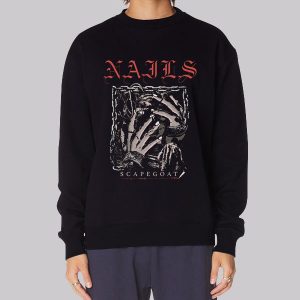 Scary Scapegoat Death Nails Sweatshirt