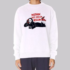 Skeleton Nothin Just Chillin Killin Sweatshirt 3 Skeleton Nothin Just Chillin Killin Sweatshirt 4