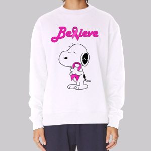 Snoopy Breast Cancer Pink Awareness Sweatshirt