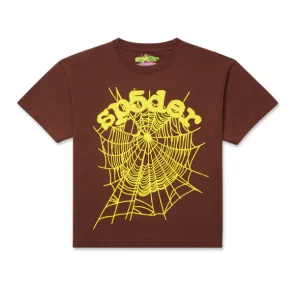 Sp5der Brown Og Web Tee  Get Up to 30 Discount
