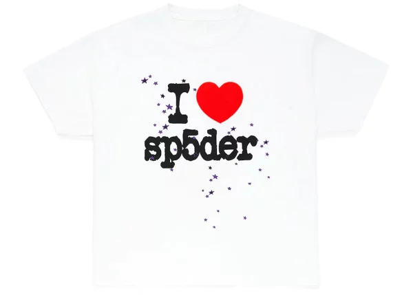 Sp5der I Heart SP5DER Tee White  Limited In Stocks