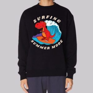 Surfing Summer Mode Chibi T Rex Sweatshirt 3 Surfing Summer Mode Chibi T Rex Sweatshirt 4