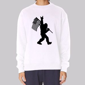 Swag Sign Bigfoot American Flag Sweatshirt