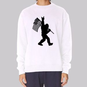 Swag Sign Bigfoot American Flag Sweatshirt 4