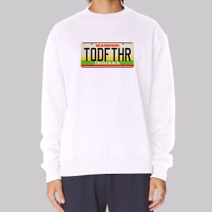 TODFTHR License Plate Hawkins Wander Stranger Things Sweatshirt
