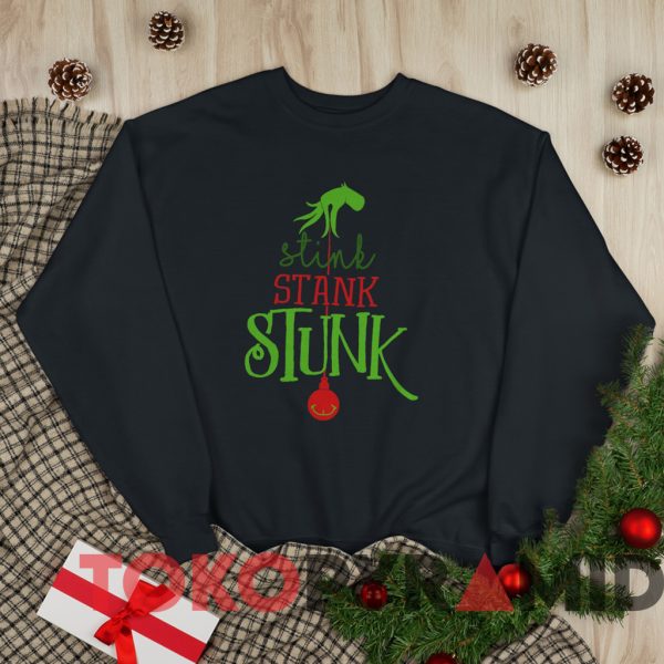 The Grinch Hand Stink Stank Stunk Christmas Sweatshirt