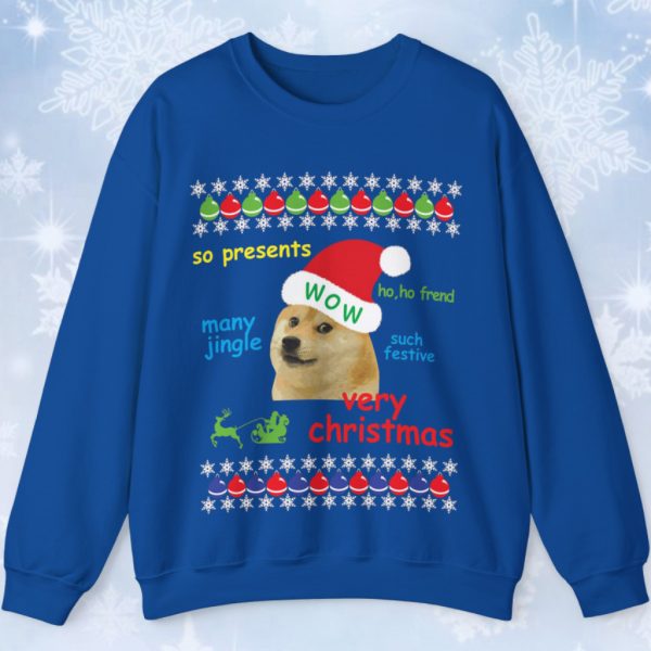 Ugly Christmas Doge Meme Shiba Sweatshirt