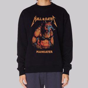 Vintage 90s Metal Beast Hall and Oates Maneater Sweatshirt Vintage 90s Metal Beast Hall and Oates Maneater Sweatshirt
