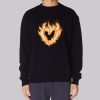 Vintage Flame Heart on Fire Sweatshirt