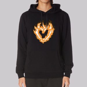 Vintage Flame Heart on Fire Sweatshirt