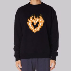 Vintage Flame Heart on Fire Sweatshirt 3 Vintage Flame Heart on Fire Sweatshirt 4