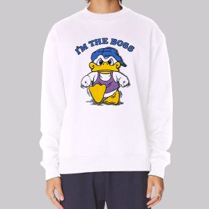 Vintage Funny I M the Boss Duck Sweatshirt