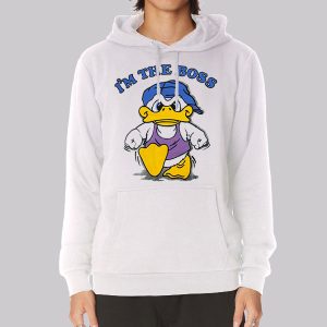 Vintage Funny I M the Boss Duck Sweatshirt
