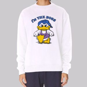 Vintage Funny I M the Boss Duck Sweatshirt 4
