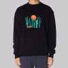 Vintage Retro Fox and Cactus Art Sweatshirt