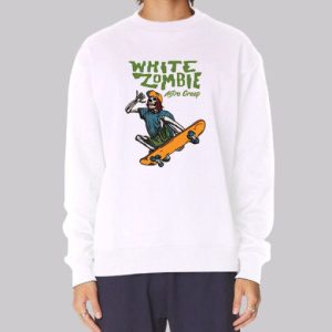 Vintage Skate White Zombie Sweatshirt 4