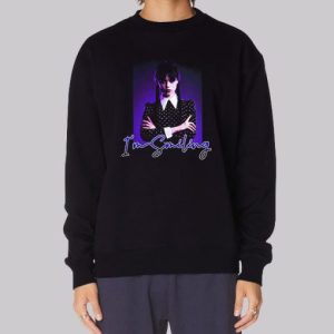 Wednesday Addams Smiling Sweatshirt 3 Wednesday Addams Smiling Sweatshirt 4