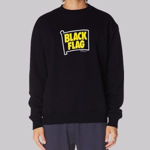 Yellow Text Black Flag Sweatshirt