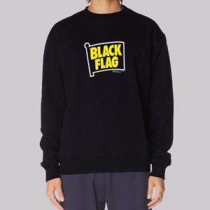 Yellow Text Black Flag Sweatshirt 3 Yellow Text Black Flag Sweatshirt 4