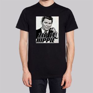 Zip It Hated Ronald Reagan Hippie Sweatshirt 3