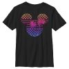 Boy’s Mickey & Friends Mickey Mouse Neon Palm Trees Silhouette T-Shirt