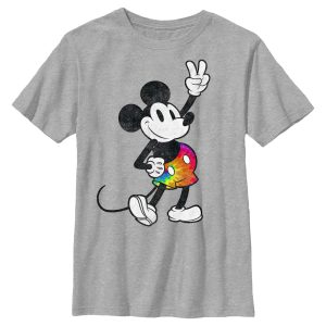Boy’s Mickey & Friends Mickey Tie Dye Pants Portrait T-Shirt