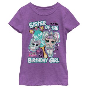 Girl’s L.O.L Surprise Sister of the Birthday Girl Unicorn T-Shirt 7112372060300