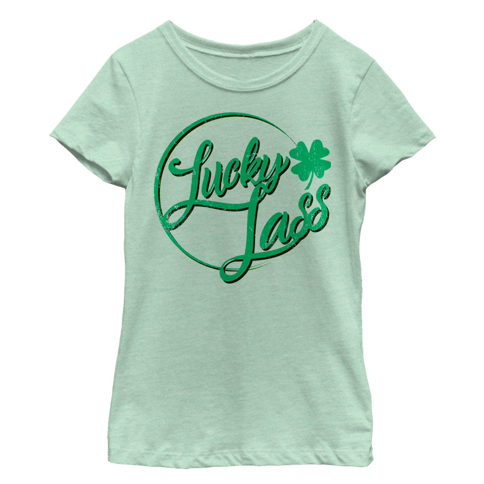 Girl's Lost Gods St. Patrick's Day Lucky Clover Lassy Circle T-Shirt 5066192814220 Girl's Lost Gods St. Patrick's Day Lucky Clover Lassy Circle T-Shirt 5066192814220