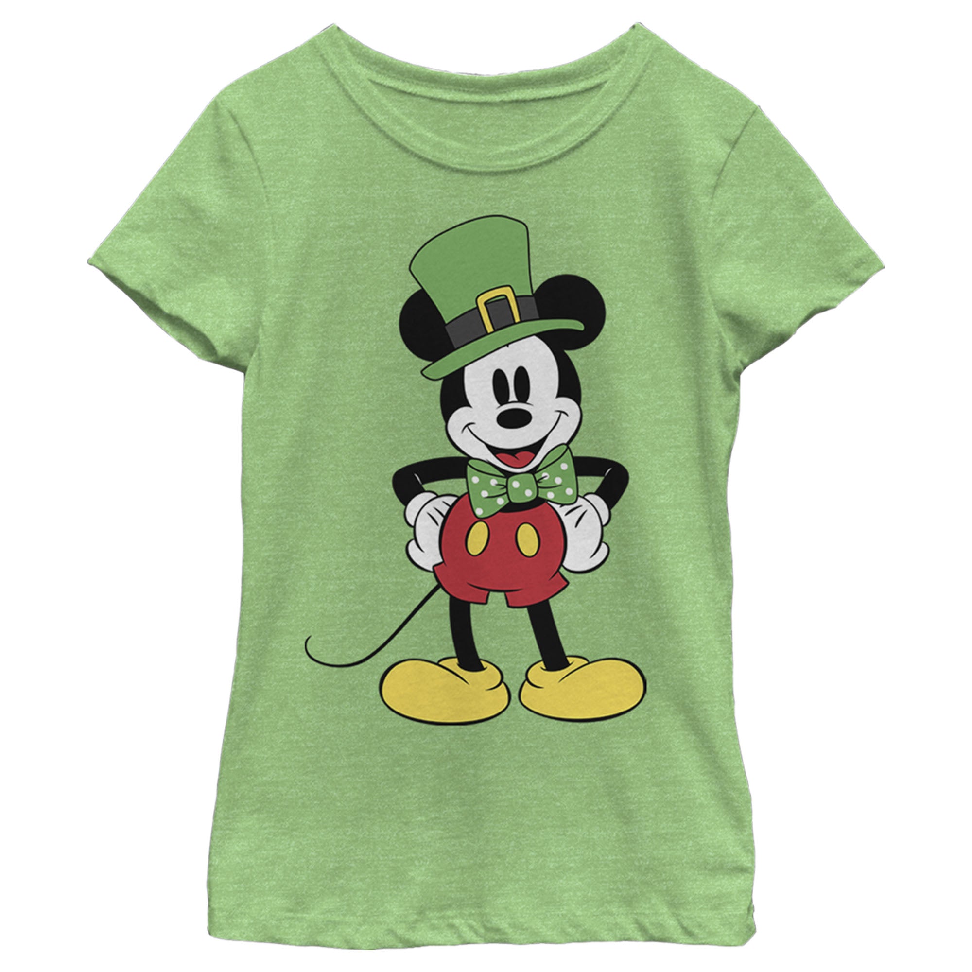 Girl's Mickey & Friends Mickey Dressed Up for St. Patrick's T-Shirt 6817101676684 Girl's Mickey & Friends Mickey Dressed Up for St. Patrick's T-Shirt 6817101676684