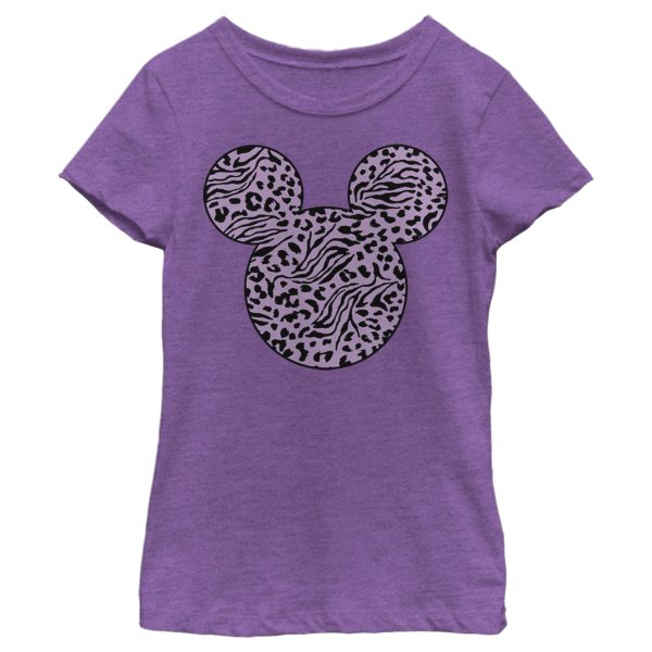 Girl’s Mickey & Friends Mickey Mouse Animal Print Silhouette T-Shirt 6765095747724