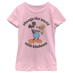 Girl’s Mickey & Friends Mickey Mouse Change the World with Kindness T-Shirt 6765087948940