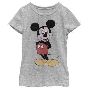 Girl’s Mickey & Friends Mickey Mouse Classic Cartoon Smile T-Shirt 6765118161036