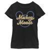 Girl’s Mickey & Friends Mickey Mouse Distressed Name Silhouette T-Shirt 6765088604300