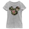Girl’s Mickey & Friends Mickey Mouse Floral Silhouette T-Shirt 6765101547660