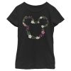 Girl’s Mickey & Friends Mickey Mouse Flower Crown Silhouette T-Shirt 6765095125132