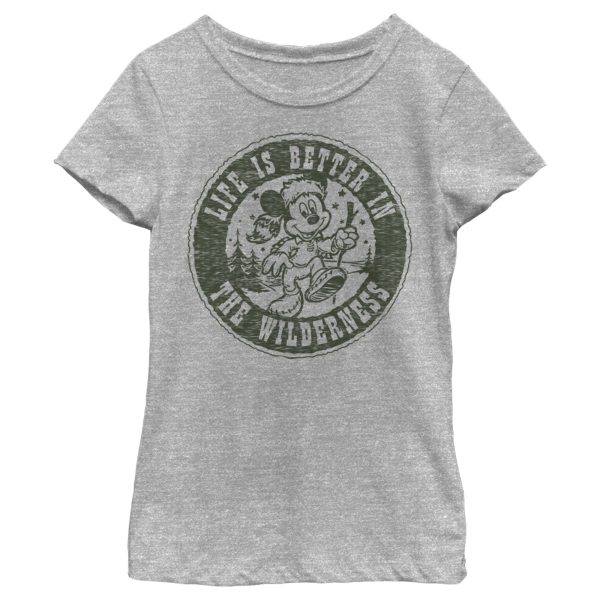 Girl’s Mickey & Friends Mickey Mouse Life is Better in the Wilderness T-Shirt 6765109117068