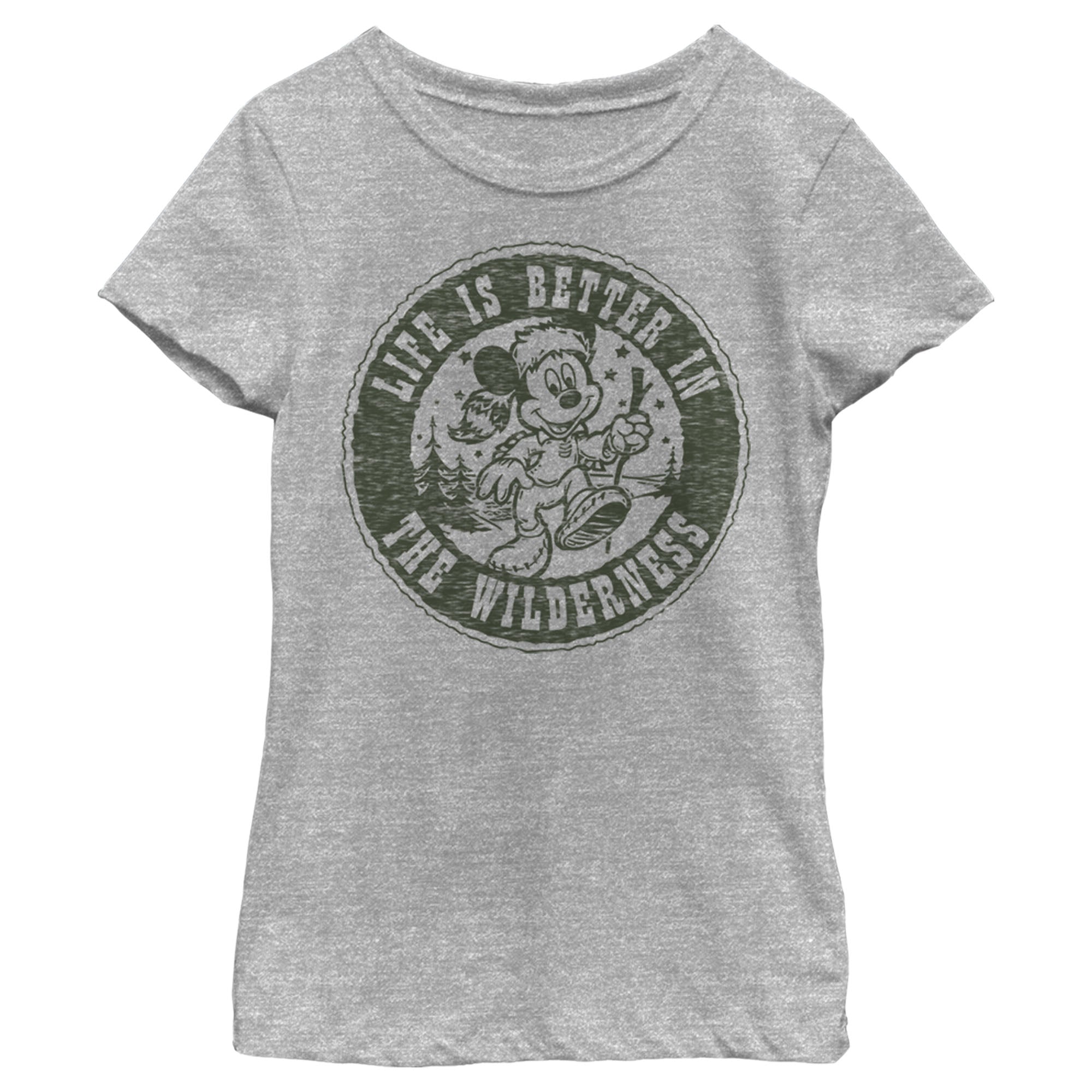 Girl's Mickey & Friends Mickey Mouse Life is Better in the Wilderness T-Shirt 6765109117068 Girl's Mickey & Friends Mickey Mouse Life is Better in the Wilderness T-Shirt 6765109117068