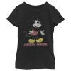 Girl’s Mickey & Friends Mickey Mouse Retro Stance Distressed T-Shirt 6765093355660