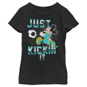 Girl’s Mickey & Friends Mickey Mouse Soccer Just Kickin’ It T-Shirt 6765106626700