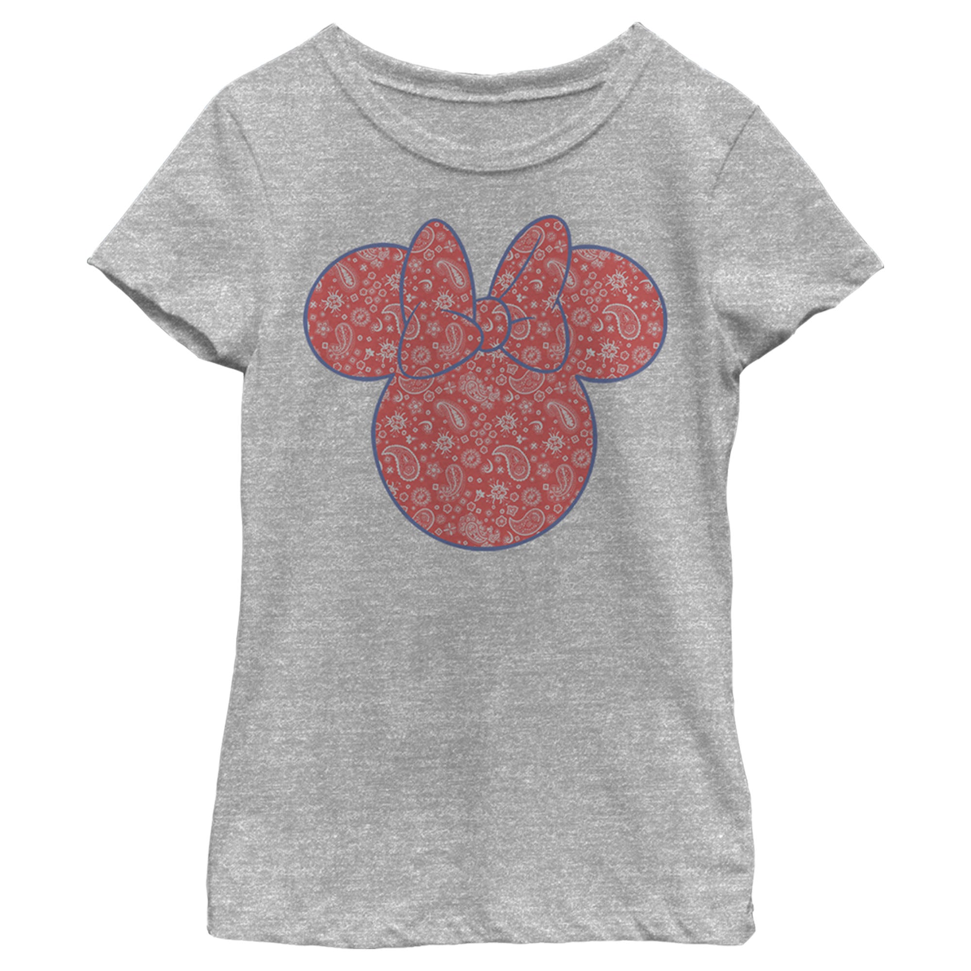 Girl's Mickey & Friends Mickey and Friends Minnie Paisley Silhouette T-Shirt 6817978810508 Girl's Mickey & Friends Mickey and Friends Minnie Paisley Silhouette T-Shirt 6817978810508