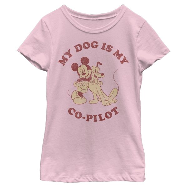 Girl’s Mickey & Friends Mickey and Goofy My Dog is my Co-Pilot T-Shirt 6765088571532