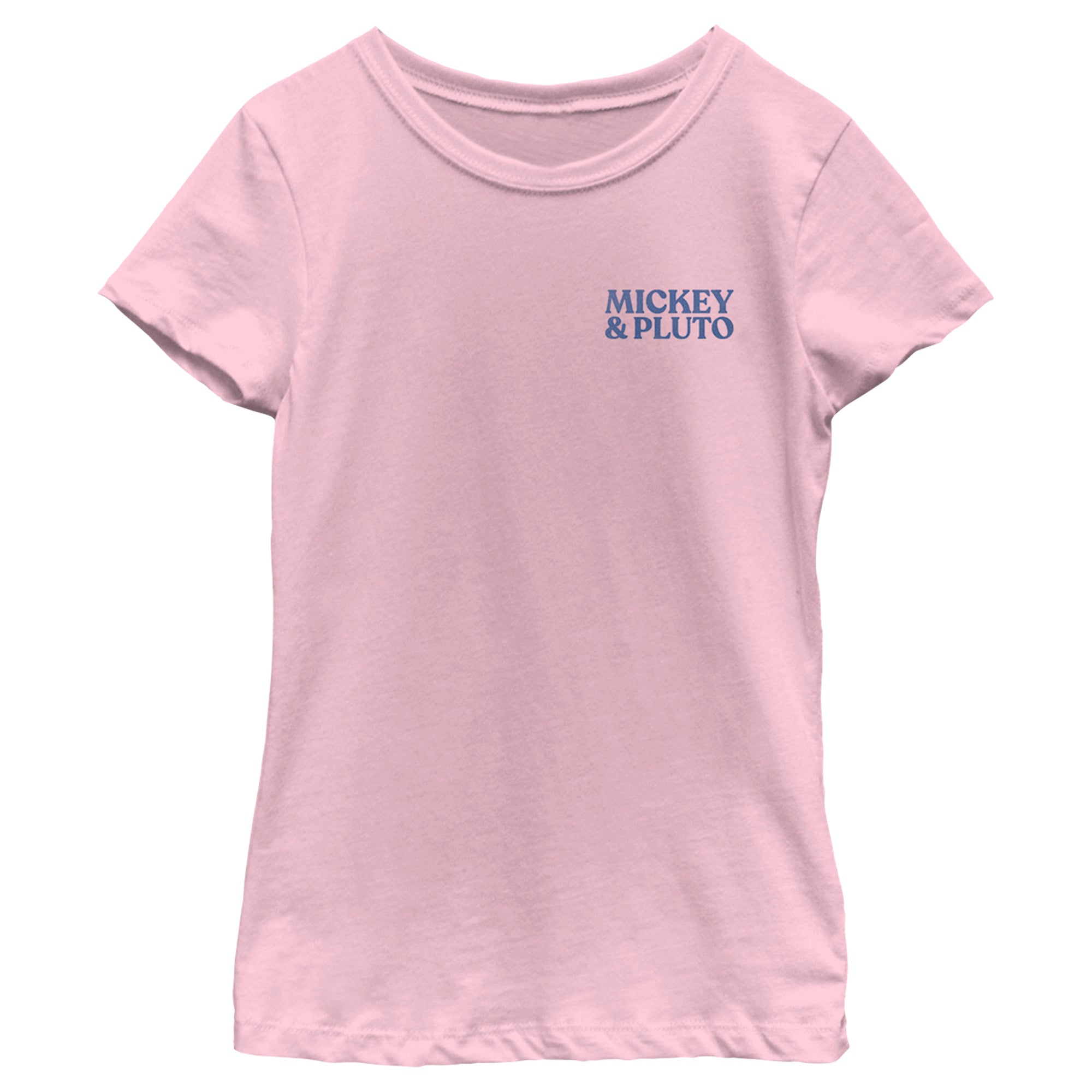 Girl's Mickey & Friends Retro Stripes Mickey & Pluto Text T-Shirt 7230936678540 Girl's Mickey & Friends Retro Stripes Mickey & Pluto Text T-Shirt 7230936678540