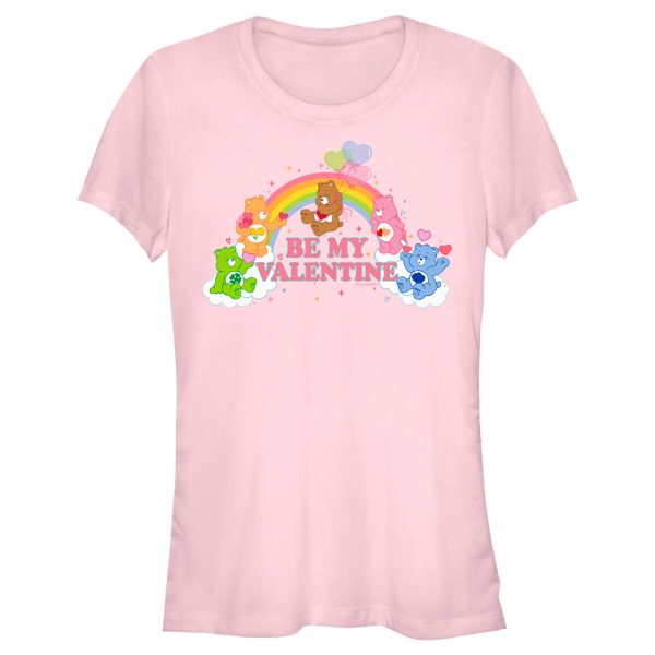 Junior’s Care Bears Valentine’s Day Be My Valentine Rainbow T-Shirt 7219458179212