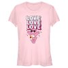 Junior’s Care Bears Valentine’s Day Love-a-lot Bear Love Sunglasses T-Shirt 7219457851532